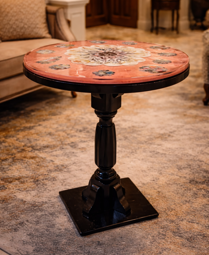 The Rosé Bloom Pedestal Table