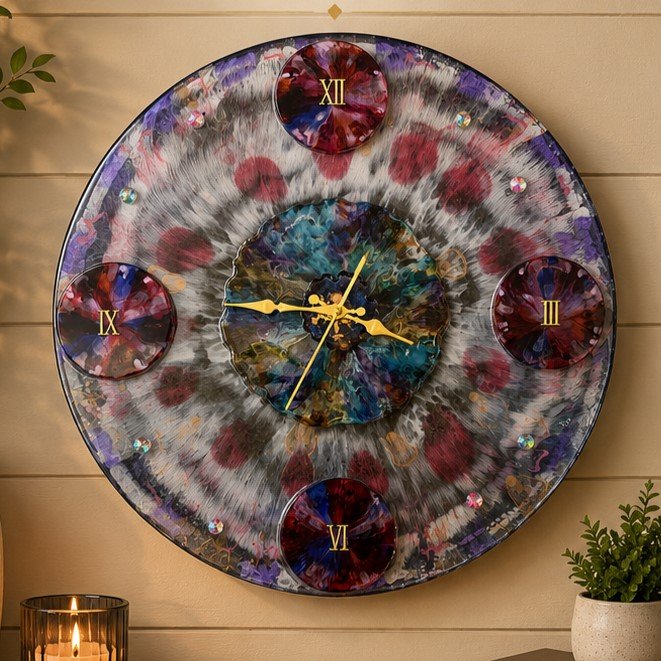 Artisan Galaxy Resin Clock (60cm Diameter)